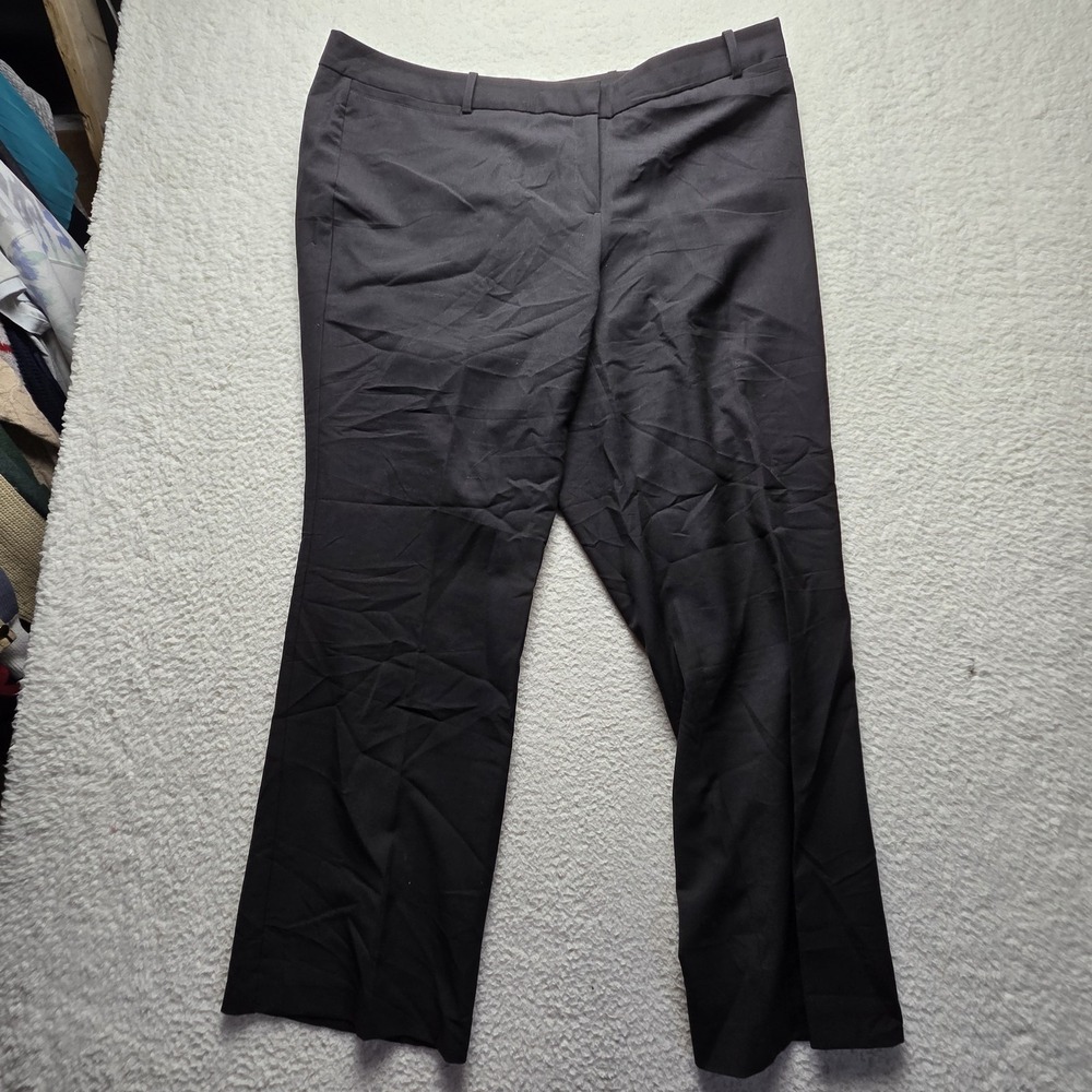 Worthington Dress Pants Womens 20W Black Twill Curvy Straight Stretch Pockets